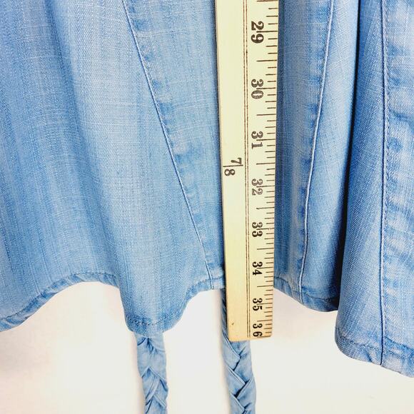 Vineyard Vines Size Medium Chambray Godet Swing Skater Dress #763 - Picture 9 of 12